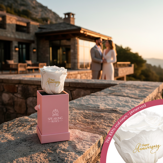 Sovelle XXS – Happy Aniversary - Personalized Rose - 100% Real (Preserved-Eternal)