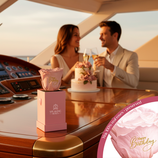 Sovelle XXS  – Happy Birthday - Personalized Rose - 100% Real (Preserved-Eternal)