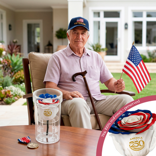 Acrisse One  - America 250 Design - Personalized Rose - 100% Real (Preserved-Eternal)
