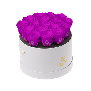 Magnaro Bloom - Just To see you Smile - 17 Personalized Roses - 100% Real (Preserved-Eternal)