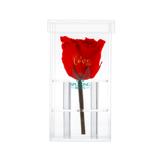 RED - Luxara Uno – I Love you - Personalized Rose - 100% Real (Preserved-Eternal)