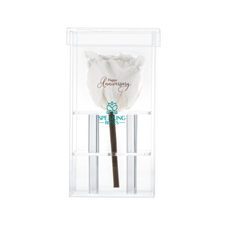 Luxara Uno –  Happy Anniversary - Personalized Rose - 100% Real (Preserved-Eternal)