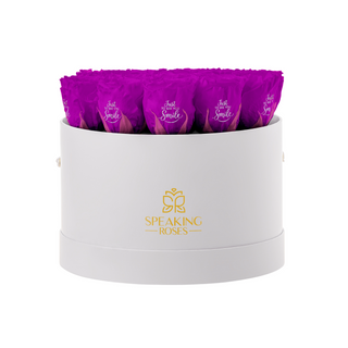 Magnaro Bloom - Just To see you Smile - 17 Personalized Roses - 100% Real (Preserved-Eternal)