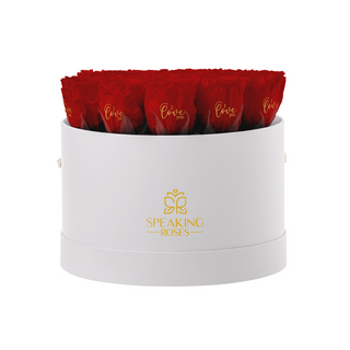 Magnaro Bloom – I Love you - 17 Personalized Roses - 100% Real (Preserved-Eternal)