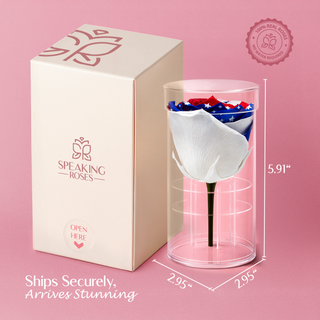 Acrisse One  - America 250 Design - Personalized Rose - 100% Real (Preserved-Eternal)